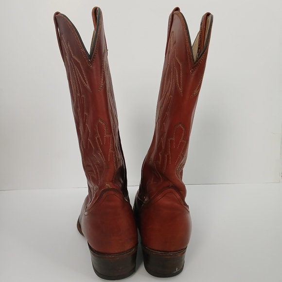 Dan Post Men\'s Marlboro Cowboy Western Leather Boots Size 9.5D Vintage main image 15